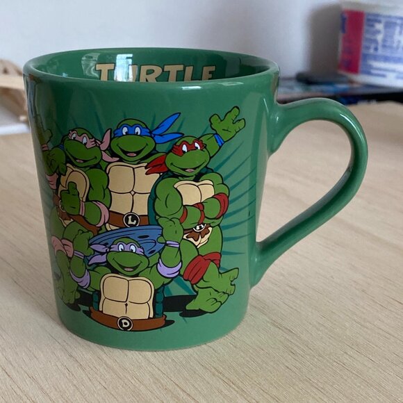 Teenage Mutant Ninja Turtles 12oz Green Coffee Mug, Ceramic 2014 Viacom, EUC - Picture 1 of 5